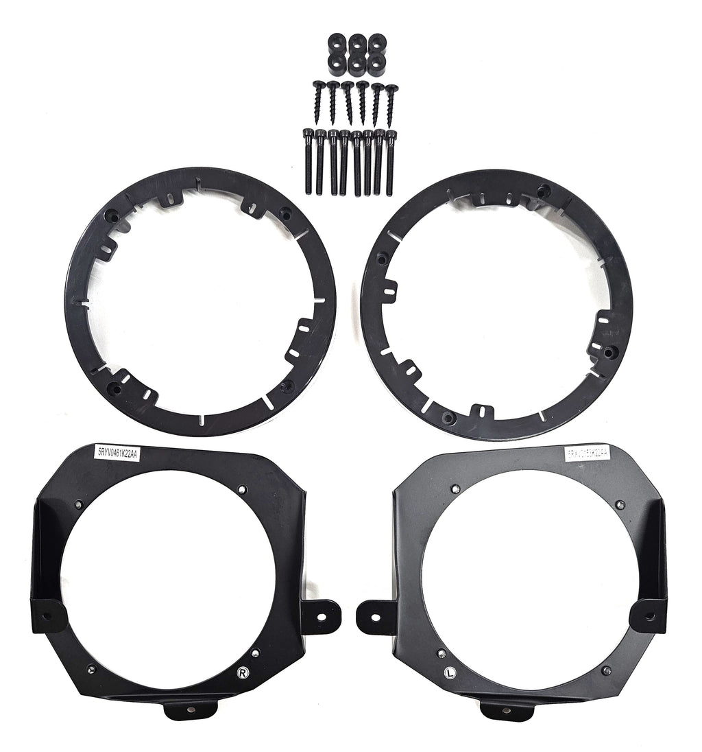 2018 - 2024 Polaris Ranger XP 1000 / 1000 Roof Mounted Rear Speaker Kit - Rockford Fosgate R165X3 Speakers - Fits both Ride and Non Ride Command models