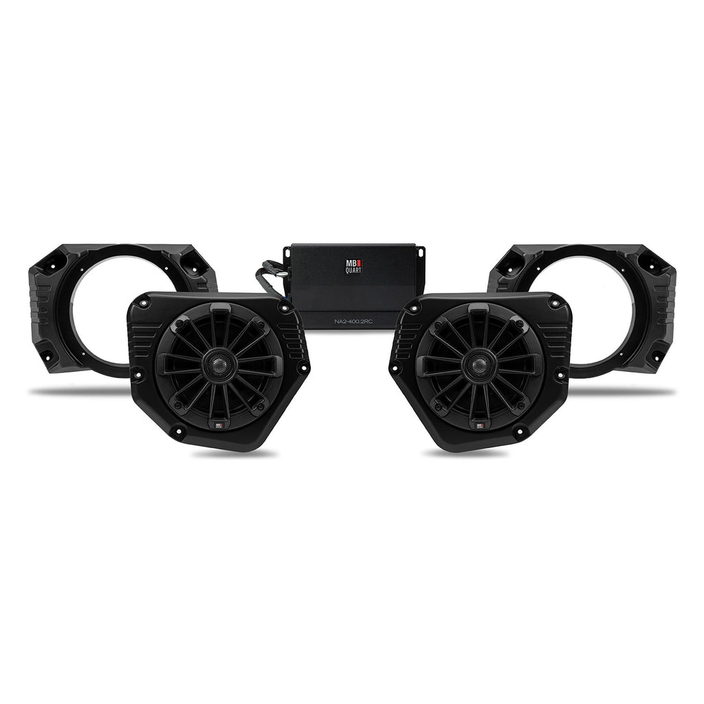 2019 - 2027 Polaris XP 1000 Ride Command MB Quart STAGE2 Audio Kit - 2 Speakers and 400 Watt Amplifier
