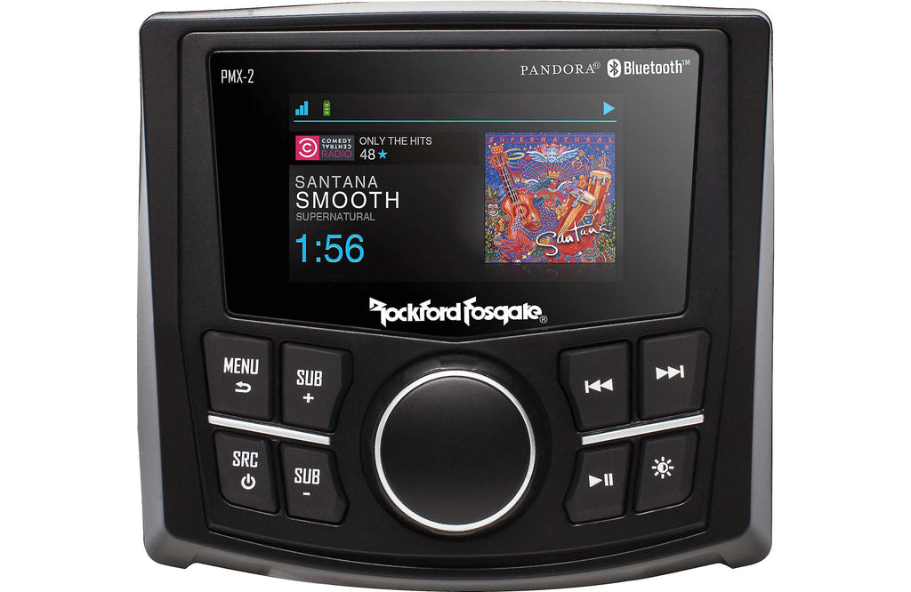 2025 - 2027 Polaris Ranger XP 1000 / 1000 Dash Mounted Audio Kit - Rockford Fosgate PMX-2 Receiver (2.7" Color Display) - MO-65B Speakers