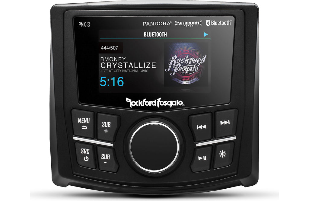 2025 - 2027 Polaris Ranger XP 1000 / 1000 Dash Mounted Audio Kit - Rockford Fosgate PMX-3 Receiver (2.7" Color Display - Back-Up Camera and XM Radio Ready) - MO-65B Speakers (Copy)