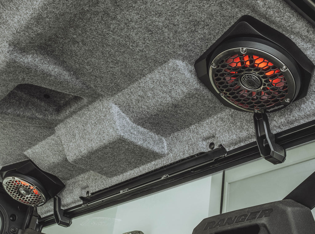 2019 - 2024 Polaris Ranger XP 1000 Ride Command Rockford Fosgate RNGR18RC-STG6 - Front / Rear Speakers / 10" Ported Subwoofer / 1500 Watts