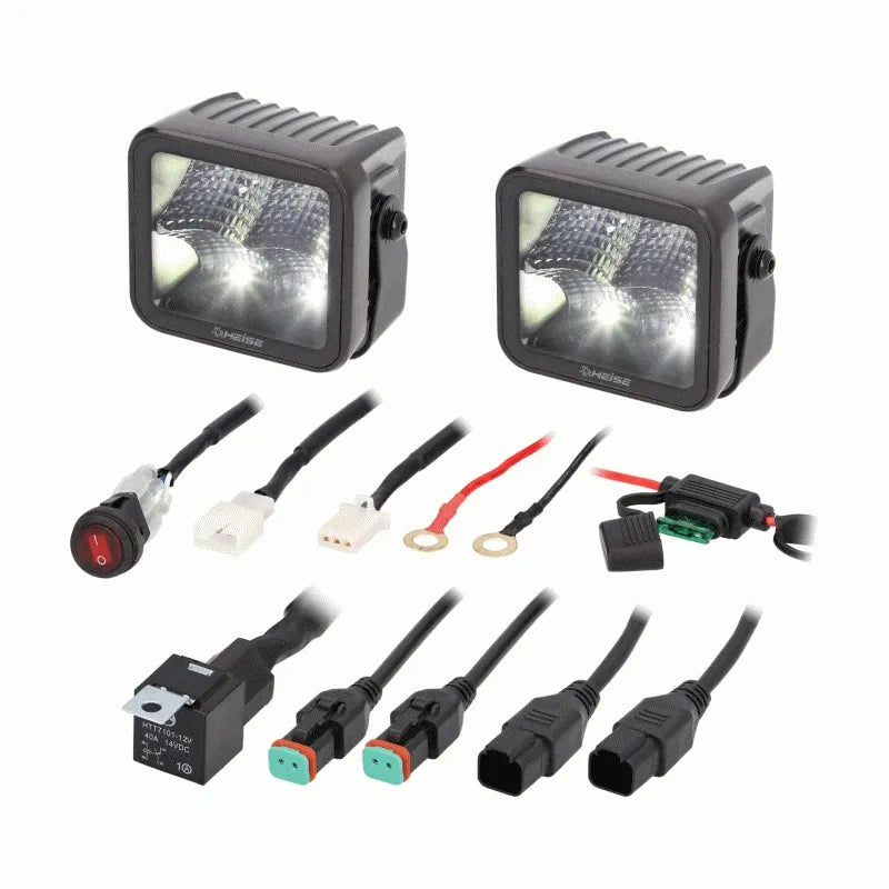 Heise 3" Blackout Cube Flood Lights - Raw Lumens - 4800lm - Lifetime Warranty